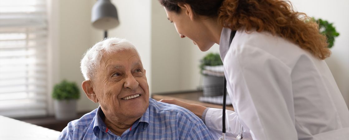 Doctor speaking to patient