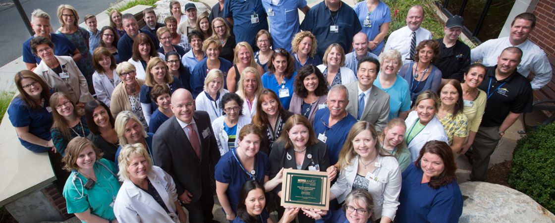 Group of employees holding certificate