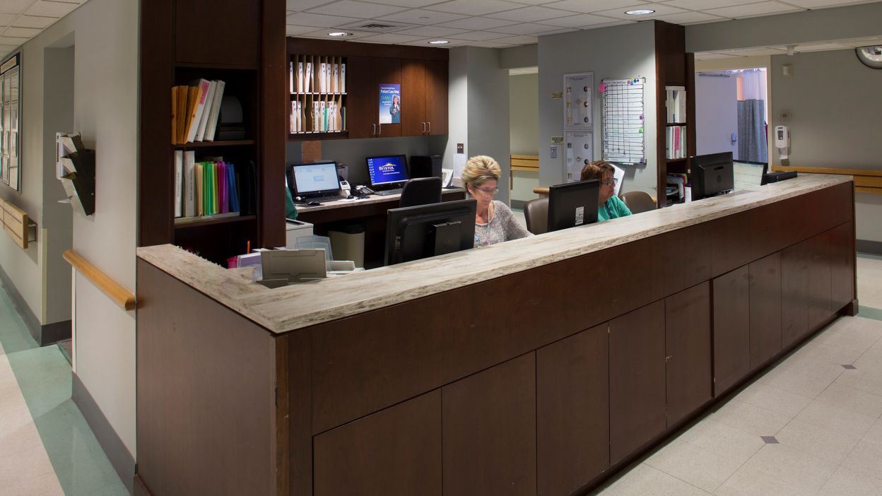 Birthing center reception area