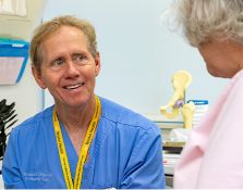 Doctor talking to patient