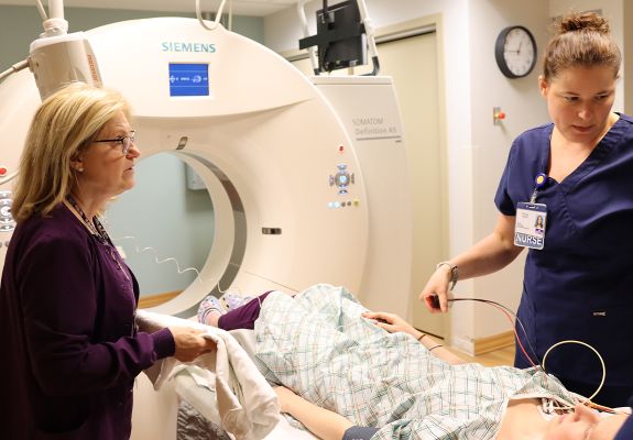 Patient getting a mri