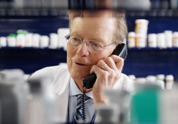 Pharmacist on phone call